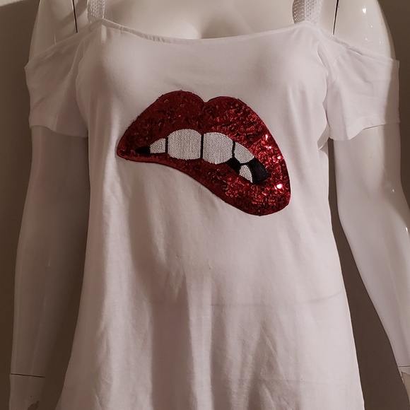 Sassi Rebel Plus size cold shoulder t-shirt - Picture 3 of 6